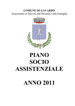 Piano Socio Assistenziale anno 2011