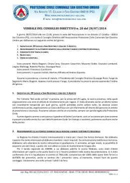 VERBALE DEL CONSIGLIO DIRETTIVO n. 20 del 28/07/2014 ( PDF