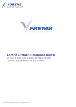 Lorenz Lifetech Reference Index:
