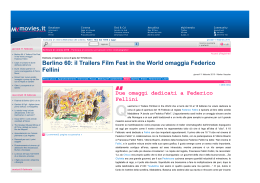 Berlino 60_il Trailers Film Fest in the World omaggia Federico Fellini