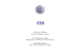 CSS - Home page docenti