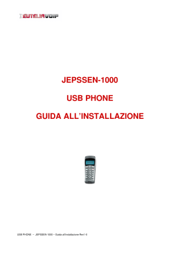 jepssen-1000 usb phone guida all`installazione