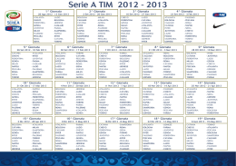 Il calendario della Serie A