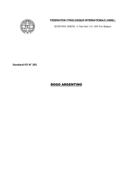 Dogo argentino - standard FCI in italiano n. 292