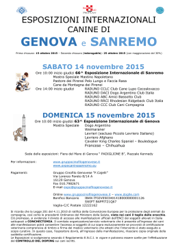 LOCANDINA 2015 - Gruppo Cinofilo Genovese