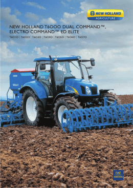 new holland t6ooo dual command™, electro command™ ed elite