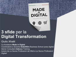 Tre sfide per la digital transformation nelle imprese
