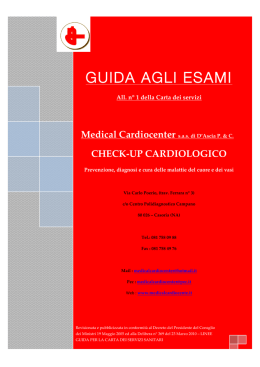 GUIDA AGLI ESAMI - MedicalCardioCenter