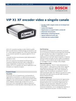 VIP X1 XF encoder video a singolo canale