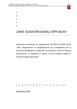 LINEE GUIDA REGIONALI DPR 462/01
