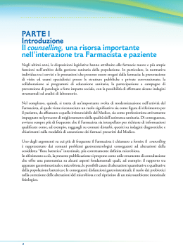 PARTE I - Counselling microambiente intestinale