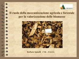 Il ruolo della meccanizzazione agricola e forestale
