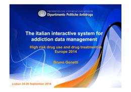 The Italian Interactive system for addiction data management