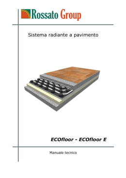 Sistema radiante a pavimento ECOfloor