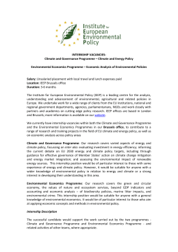 Climate and Energy Policy Environmental Economics Programme