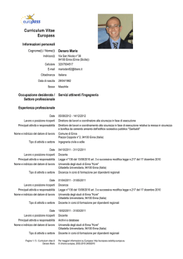 CV formato europeo - Adottare un ricercatore