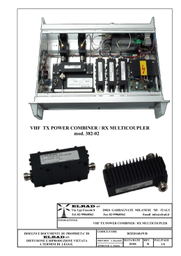 VHF TX POWER COMBINER / RX MULTICOUPLER mod. 382-02