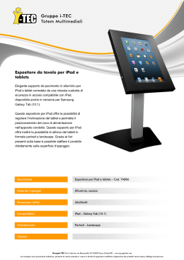 Espositore da tavolo per iPad e tablets