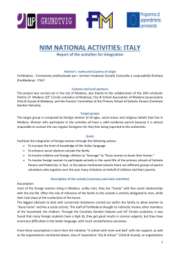 NIM Integration Report_Italy_2014