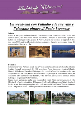 Un week-end con Palladio e le sue ville e l`elegante