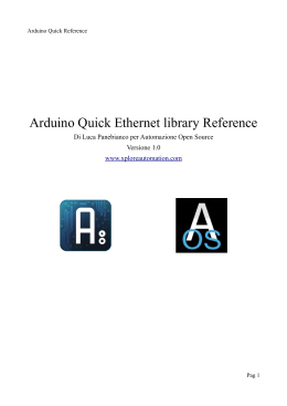 Arduino Quick Ethernet library Reference