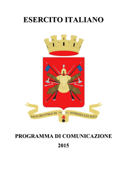 Programma di Comunicazione - Esercito Italiano