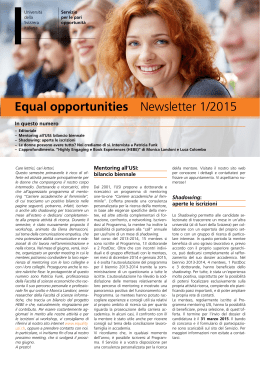 Equal opportunities Newsletter 1/2015