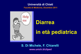 Diarrea in età pediatrica