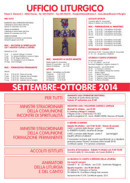 Scarica il calendario 2014/2015 - Parrocchia di San Zanobi e Santi