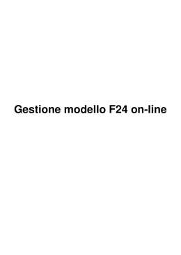 Gestione modello F24 on-line