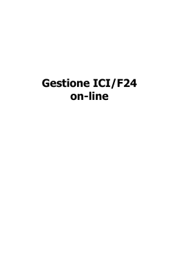 Gestione ICI/F24 on-line