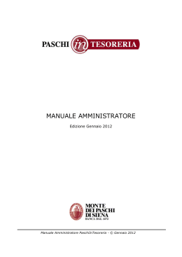 manuale amministratore - Banca Monte dei Paschi di Siena S.p.A.