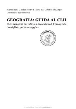 GEOGRAFIA: GUIDA AL CLIL