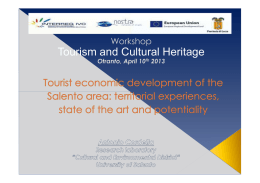 Tourism and Cultural Heritage