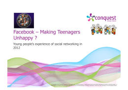 Facebook – Making Teenagers Unhappy ?