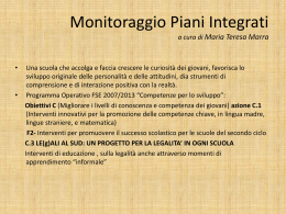 Monitoraggio Piani Integrati - Liceo Classico "Tommaso Campanella"
