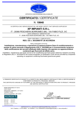 Certificazione CertiQuality 19948