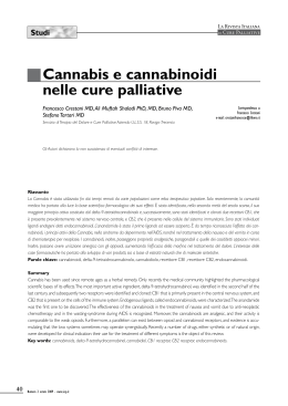 Studi Cannabis e cannabinoidi nelle cure palliative