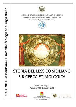 storia del lessico siciliano e ricerca etimologica