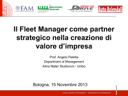 Il Fleet Manager come partner strategico nella creazione di