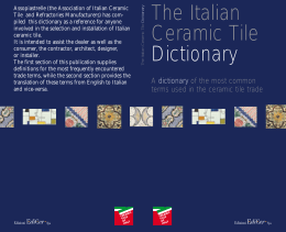 The Italian Ceramic Tile Dictionary