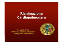 Rianimazione Cardiopolmonare - Università degli Studi di Parma