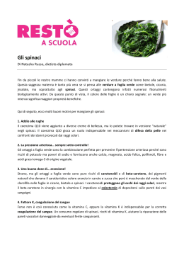 Marzo 2014 - Gli spinaci