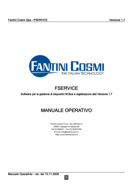 Manuale Software per la gestione dei sistemi M-Bus
