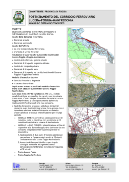 potenziamento del corridoio ferroviario Lucera-Foggia