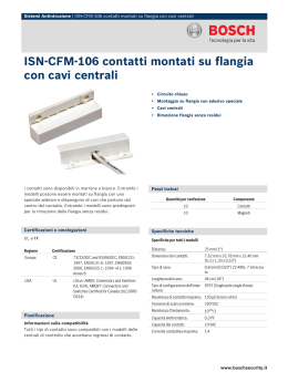 ISN‑CFM‑106 contatti montati su flangia con cavi centrali