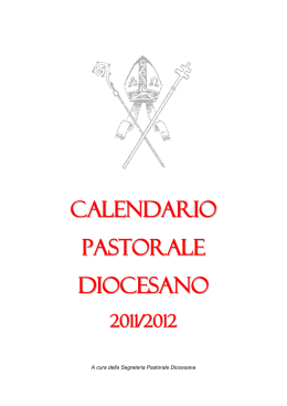 Calendario pastorale diocesano - Arcidiocesi di Trani
