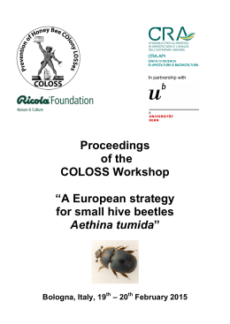 European Strategy for Small Hive Beetle