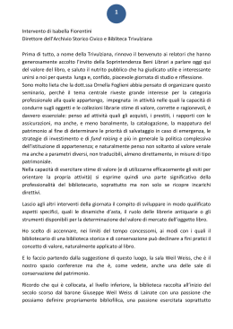 Isabella Fiorentini: "Il valore della biblioteca storica"  PDF