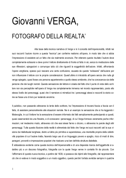 Verga fotografo della realtà - Liceo Classico Ugo Foscolo di Albano